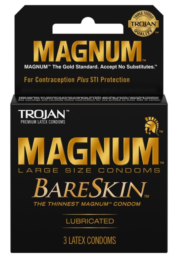 CONDOMS TROJAN MAGNUM  BARESKIN 3PK