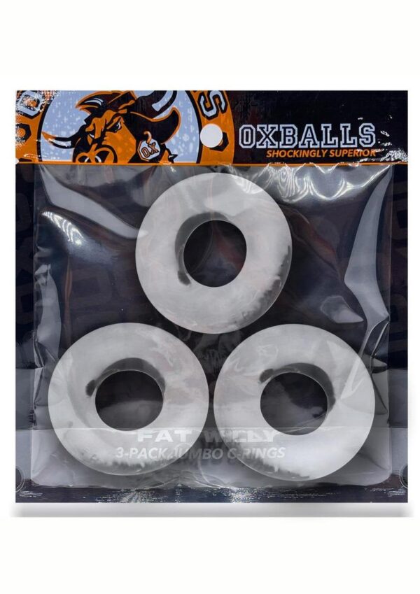 OXBALLS FAT WILLY 3 PK JUMBO C-RINGS CLEAR