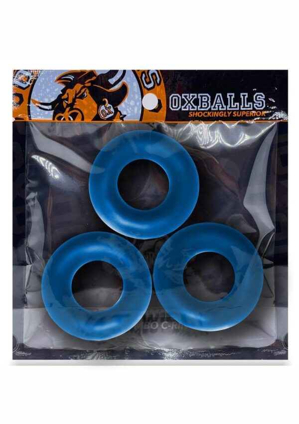 OXBALLS FAT WILLY 3 PK JUMBO C-RINGS BLUE