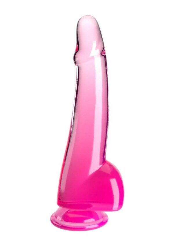 PD KING COCK CLEAR 10" W/BALLS PINK - Image 2
