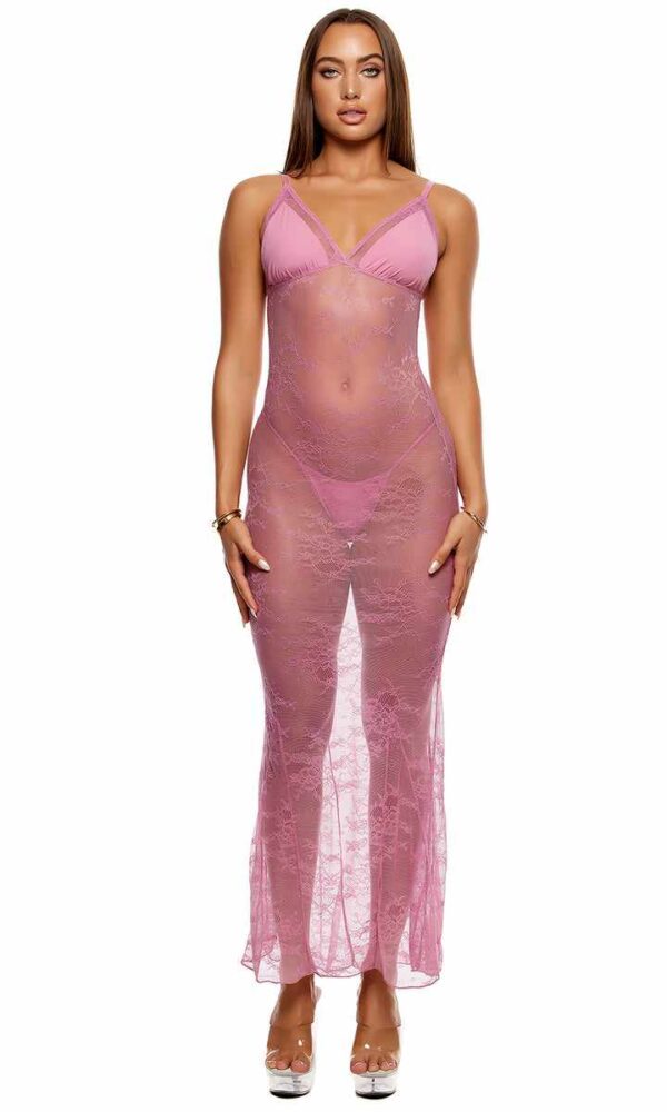FP 774751 LACE NIGHTGOWN PANTY MUAVE XL