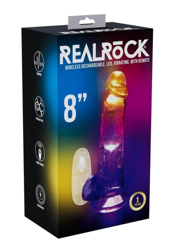 SOA REAL ROCK RECHARGEABLE LED W/REMOTE 8" W/BALLS