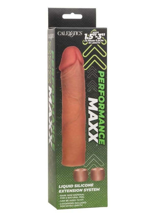 CAL EX PERFORMANCE MAXX LIQUID SILICONE EXTENSION 1.5" BROWN