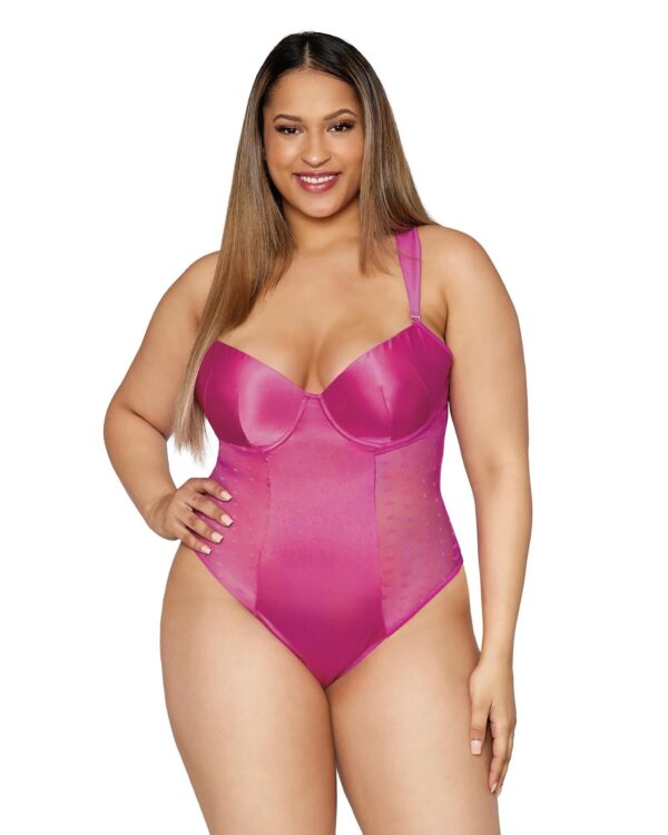 DG 12698X TEDDY W/HEARTS AZALEA 1X PINK