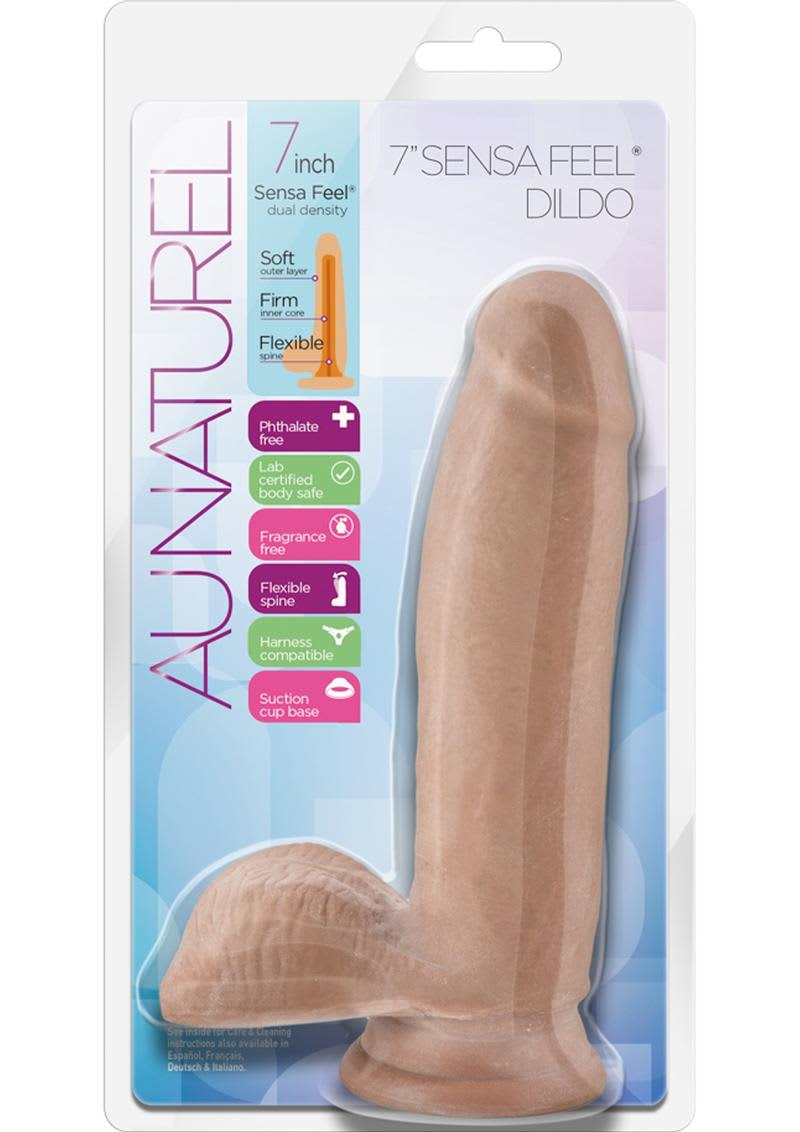 BL AU NATUREL 7" SENSA FEEL DILDO TAN