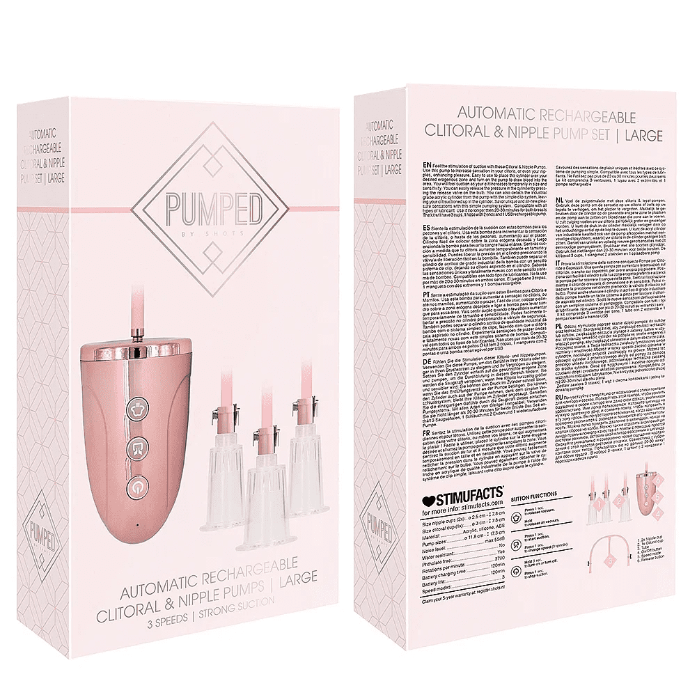 SOA Pumped Automatic Rechargeable Clitoral & Nipple Pump Set