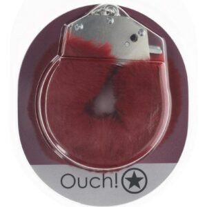SOA OUCH! FLUFFY HANDCUFFS BURGANDY